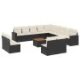 Gartensofa-Set und Kissen, 14-teilig, aus schwarzem Kunststoff-Rattan. von , Gartensets - Ref: Foro24-3256707, Preis: 788,41 ...