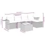 6-piece garden furniture set with gray synthetic rattan cushions by , Garden sets - Ref: Foro24-3263786, Price: 346,02 €, Dis...
