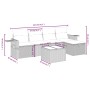 Gartenmöbel-Set 6-teilig mit grauen Polstern aus synthetischem Rattan von , Gartensets - Ref: Foro24-3263786, Preis: 344,77 €...