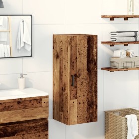 Armario de pared madera de ingeniería envejecida 34,5x34x90 cm by , Sideboards - Ref: Foro24-857334, Price: 56,45 €, Discount: %
