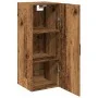 Armario de pared madera de ingeniería envejecida 34,5x34x90 cm by , Sideboards - Ref: Foro24-857334, Price: 55,60 €, Discount: %