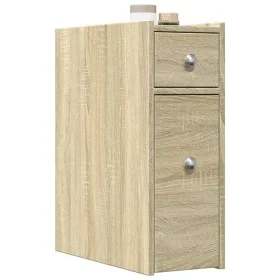 Armario de baño estrecho con ruedas madera roble Sonoma von , Schließfächer und Lagerschränke - Ref: Foro24-855288, Preis: 68...
