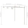 Pérgola de jardín marrón antiguo 3x3x2,5 m hierro de vidaXL, Pérgolas, arcos y enrejados de jardín - Ref: Foro24-313997, Prec...