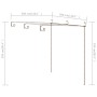 Pérgola de jardín marrón antiguo 3x3x2,5 m hierro de vidaXL, Pérgolas, arcos y enrejados de jardín - Ref: Foro24-313997, Prec...