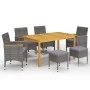 7-piece gray garden dining set by , Garden sets - Ref: Foro24-3067782, Price: 497,87 €, Discount: %