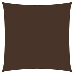 Toldo de vela cuadrado tela Oxford marrón 4,5x4,5 m