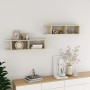 Wandregale 2 Stück Sperrholz Eiche Sonoma 90x18x20 cm von , Regale und Regale - Ref: Foro24-807199, Preis: 34,06 €, Rabatt: %