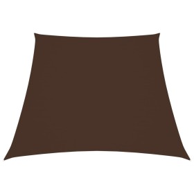 Toldo de vela trapezoidal de tela oxford marrón 2/4x3 m