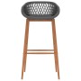 Hoher Tisch und 5-teilige Barhocker in Schwarz und Grau. von , Möbelsets für Küchen und Esszimmer - Ref: Foro24-3057380, Prei...