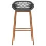 Hoher Tisch und 5-teilige Barhocker in Schwarz und Grau. von , Möbelsets für Küchen und Esszimmer - Ref: Foro24-3057380, Prei...