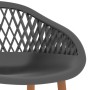 High table and 5-piece bar stools set in black and gray. by , Furniture sets for kitchens and dining rooms - Ref: Foro24-3057...
