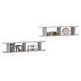 Wandregale 2 Stück Sperrholz grau Betonoptik 90x18x20 cm von , Regale und Regale - Ref: Foro24-807200, Preis: 29,73 €, Rabatt: %