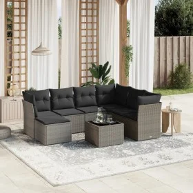Set de sofás de jardín 8 pzas y cojines ratán sintético gris de , Conjuntos de jardín - Ref: Foro24-3263226, Precio: 457,50 €...