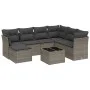 Set de sofás de jardín 8 pzas y cojines ratán sintético gris de , Conjuntos de jardín - Ref: Foro24-3263226, Precio: 457,50 €...