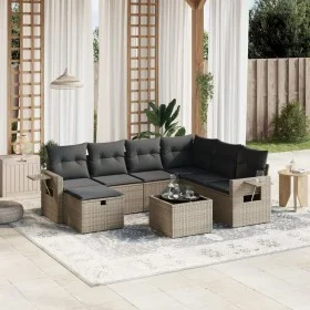 Set de sofás de jardín 8 pzas y cojines ratán sintético gris von , Gartensets - Ref: Foro24-3263846, Preis: 475,51 €, Rabatt: %