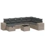 Set de muebles de jardín 9 pzas y cojines ratán sintético gris de , Conjuntos de jardín - Ref: Foro24-3264526, Precio: 552,46...