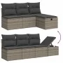 Set de muebles de jardín 9 pzas y cojines ratán sintético gris de , Conjuntos de jardín - Ref: Foro24-3264526, Precio: 552,46...
