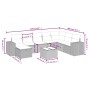 Set de muebles de jardín 9 pzas y cojines ratán sintético gris von , Gartensets - Ref: Foro24-3264526, Preis: 541,90 €, Rabat...