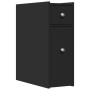 Armario de baño estrecho con ruedas madera de ingeniería negro von , Schließfächer und Lagerschränke - Ref: Foro24-855287, Pr...