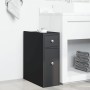Armario de baño estrecho con ruedas madera de ingeniería negro von , Schließfächer und Lagerschränke - Ref: Foro24-855287, Pr...