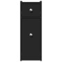 Armario de baño estrecho con ruedas madera de ingeniería negro von , Schließfächer und Lagerschränke - Ref: Foro24-855287, Pr...
