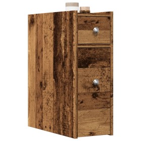Armario de baño estrecho con ruedas madera envejecida von , Schließfächer und Lagerschränke - Ref: Foro24-855293, Preis: 66,5...