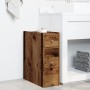 Armario de baño estrecho con ruedas madera envejecida von , Schließfächer und Lagerschränke - Ref: Foro24-855293, Preis: 66,5...
