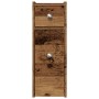 Armario de baño estrecho con ruedas madera envejecida von , Schließfächer und Lagerschränke - Ref: Foro24-855293, Preis: 66,5...