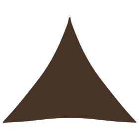 Toldo de vela triangular de tela oxford marrón 5x5x5 m