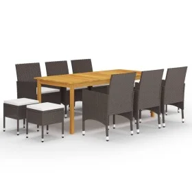 11-piece brown garden dining set by , Garden sets - Ref: Foro24-3067874, Price: 747,10 €, Discount: %