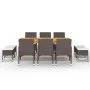 11-piece brown garden dining set by , Garden sets - Ref: Foro24-3067874, Price: 747,59 €, Discount: %