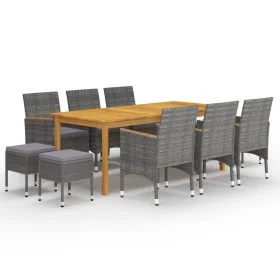 11-piece gray garden dining set by , Garden sets - Ref: Foro24-3067876, Price: 757,04 €, Discount: %