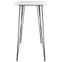 High table and 5-piece bar stools set in white and gray. by , Furniture sets for kitchens and dining rooms - Ref: Foro24-3057...