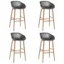 High table and 5-piece bar stools set in white and gray. by , Furniture sets for kitchens and dining rooms - Ref: Foro24-3057...