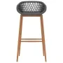 High table and 5-piece bar stools set in white and gray. by , Furniture sets for kitchens and dining rooms - Ref: Foro24-3057...