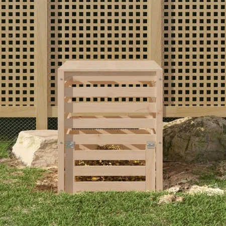 Solid pine wood composter 63.5x63.5x77.5 cm by , Composters - Ref: Foro24-823808, Price: 99,98 €, Discount: %
