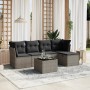 Gartenmöbel-Set 6-teilig mit grauen Polstern aus synthetischem Rattan von , Gartensets - Ref: Foro24-3263146, Preis: 327,35 €...