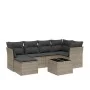 7-piece garden sofa set with gray PE rattan cushions by , Garden sets - Ref: Foro24-3263186, Price: 400,73 €, Discount: %
