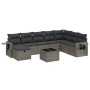 Gartenmöbel-Set 9-teilig mit grauen Polstern aus synthetischem Rattan von , Gartensets - Ref: Foro24-3263906, Preis: 530,61 €...