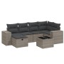 7-piece garden sofa set with gray PE rattan cushions by , Garden sets - Ref: Foro24-3264426, Price: 432,07 €, Discount: %