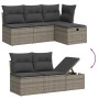 7-piece garden sofa set with gray PE rattan cushions by , Garden sets - Ref: Foro24-3264426, Price: 432,07 €, Discount: %
