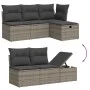 7-piece garden sofa set with gray PE rattan cushions by , Garden sets - Ref: Foro24-3264426, Price: 439,23 €, Discount: %
