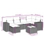 7-piece garden sofa set with gray PE rattan cushions by , Garden sets - Ref: Foro24-3264426, Price: 432,07 €, Discount: %