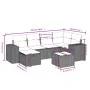 7-piece garden sofa set with gray PE rattan cushions by , Garden sets - Ref: Foro24-3264426, Price: 439,23 €, Discount: %