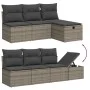 Garden sofa set 8 pieces and gray synthetic rattan cushions by , Garden sets - Ref: Foro24-3264466, Price: 491,21 €, Discount: %