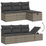 Gartensofaset 8-teilig mit grauen Polstern aus synthetischem Rattan von , Gartensets - Ref: Foro24-3264466, Preis: 482,57 €, ...