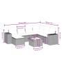 Gartensofaset 8-teilig mit grauen Polstern aus synthetischem Rattan von , Gartensets - Ref: Foro24-3264466, Preis: 482,57 €, ...