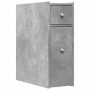 Schmaler Badezimmerschrank mit Rollen aus grauem Betonholz. von , Schließfächer und Lagerschränke - Ref: Foro24-855289, Preis...