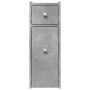 Schmaler Badezimmerschrank mit Rollen aus grauem Betonholz. von , Schließfächer und Lagerschränke - Ref: Foro24-855289, Preis...