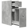 Schmaler Badezimmerschrank mit Rollen aus grauem Betonholz. von , Schließfächer und Lagerschränke - Ref: Foro24-855289, Preis...